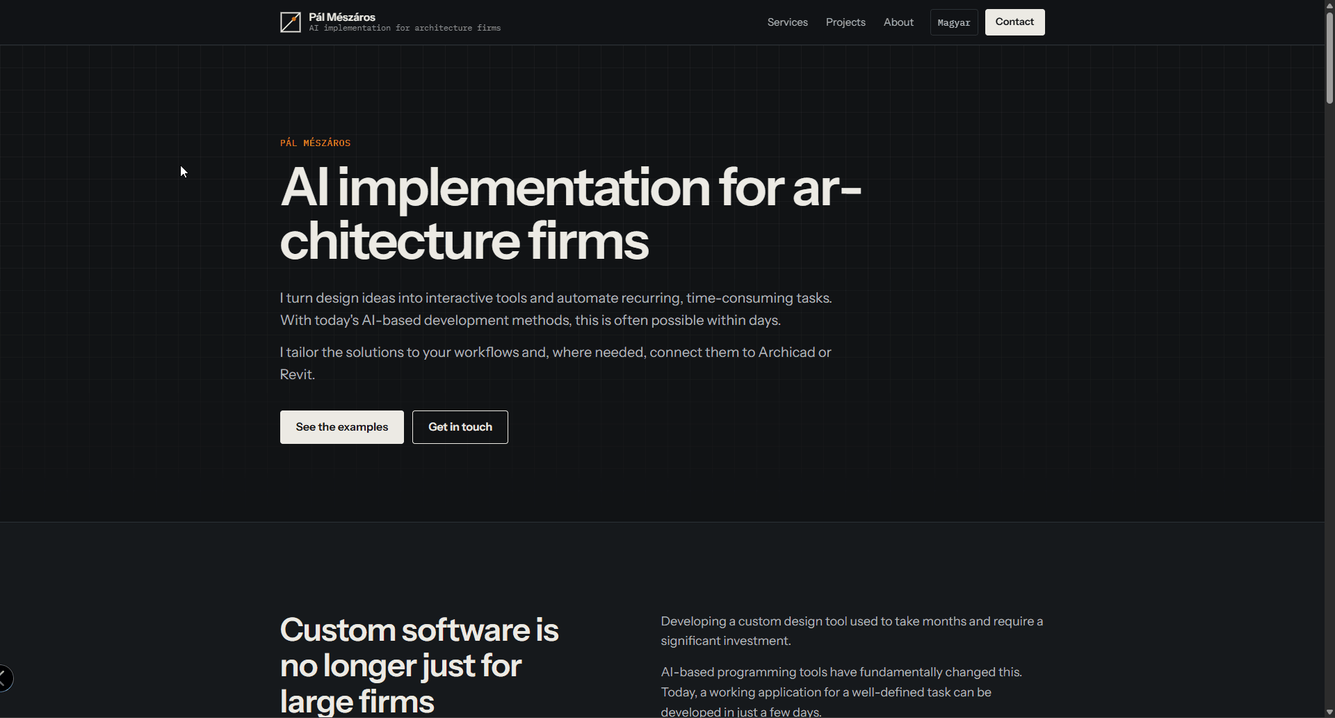 AI implementation for architecture firms — website