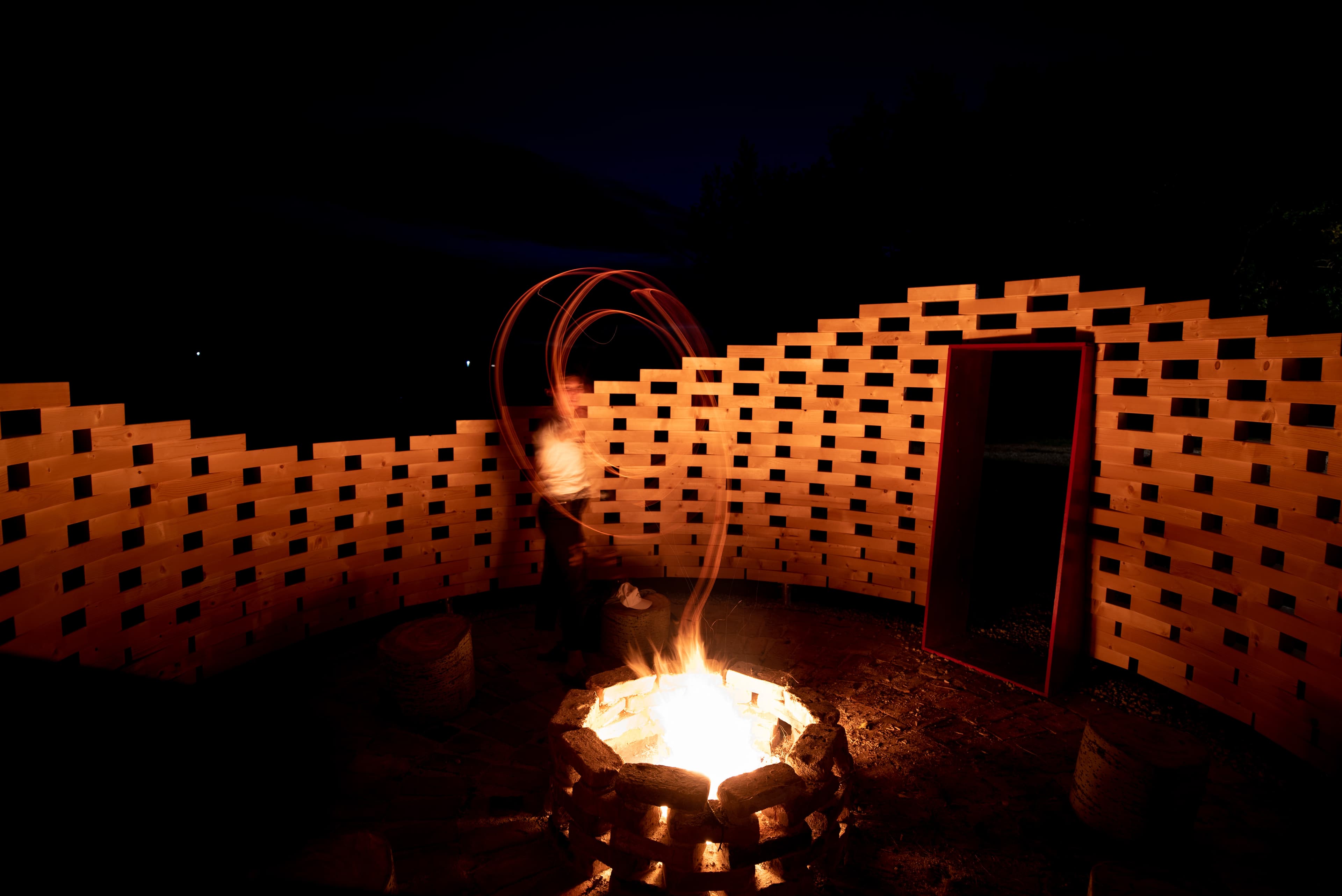 at night