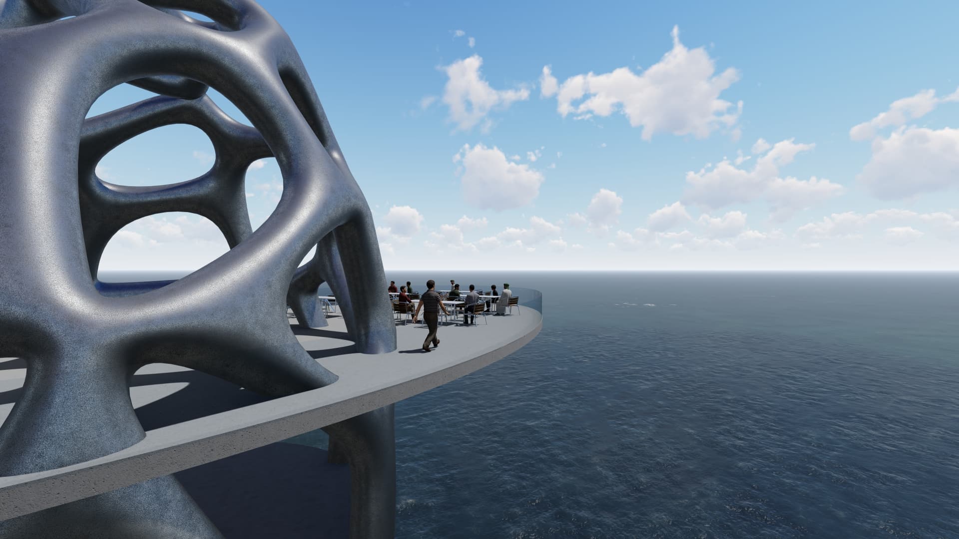 render — communal area at top