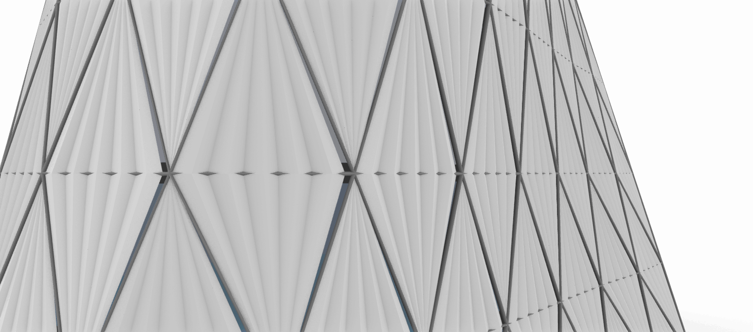 kinetic facade animation — closeup