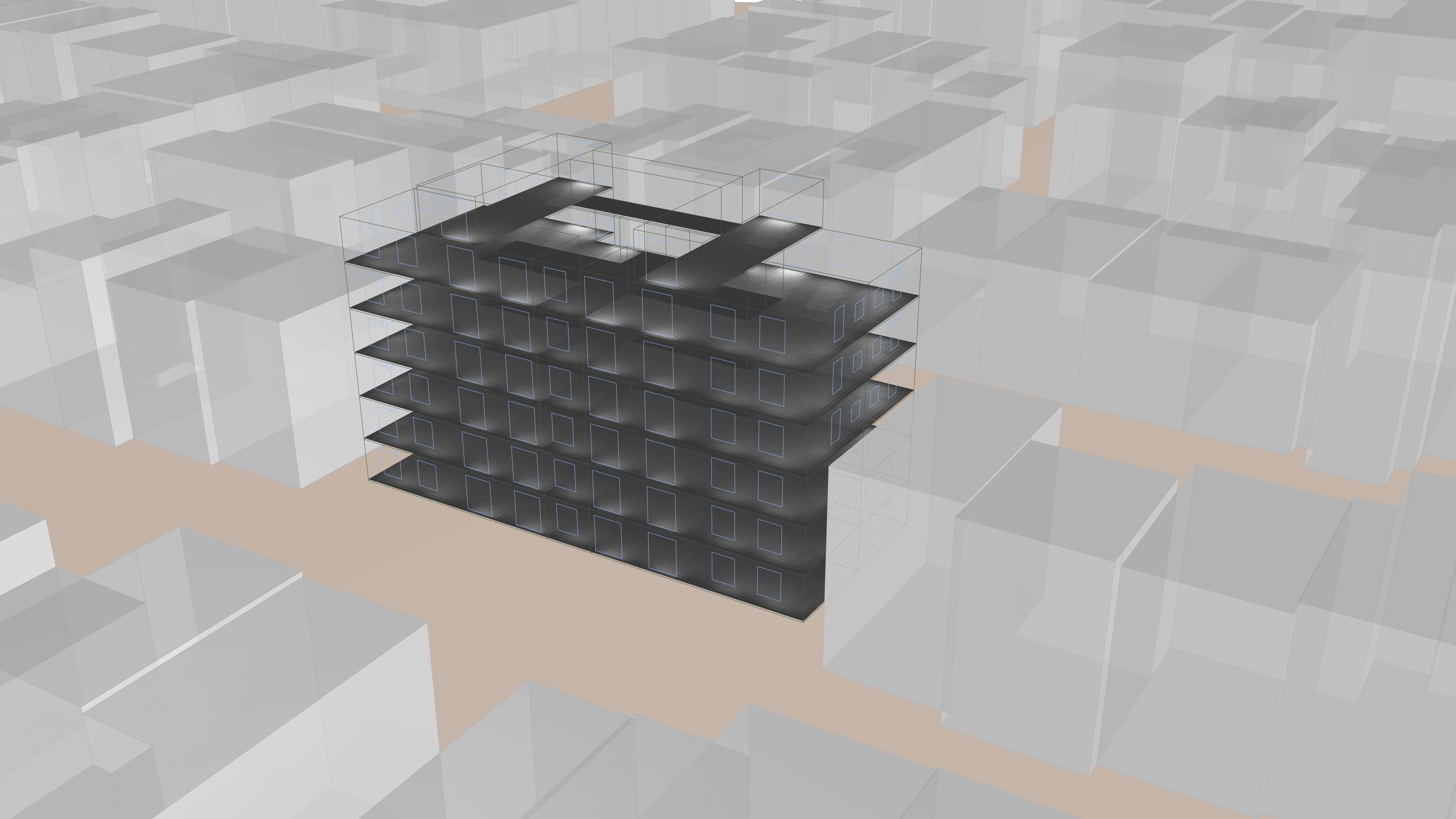 daylight simulation — January 13:00 view 1
