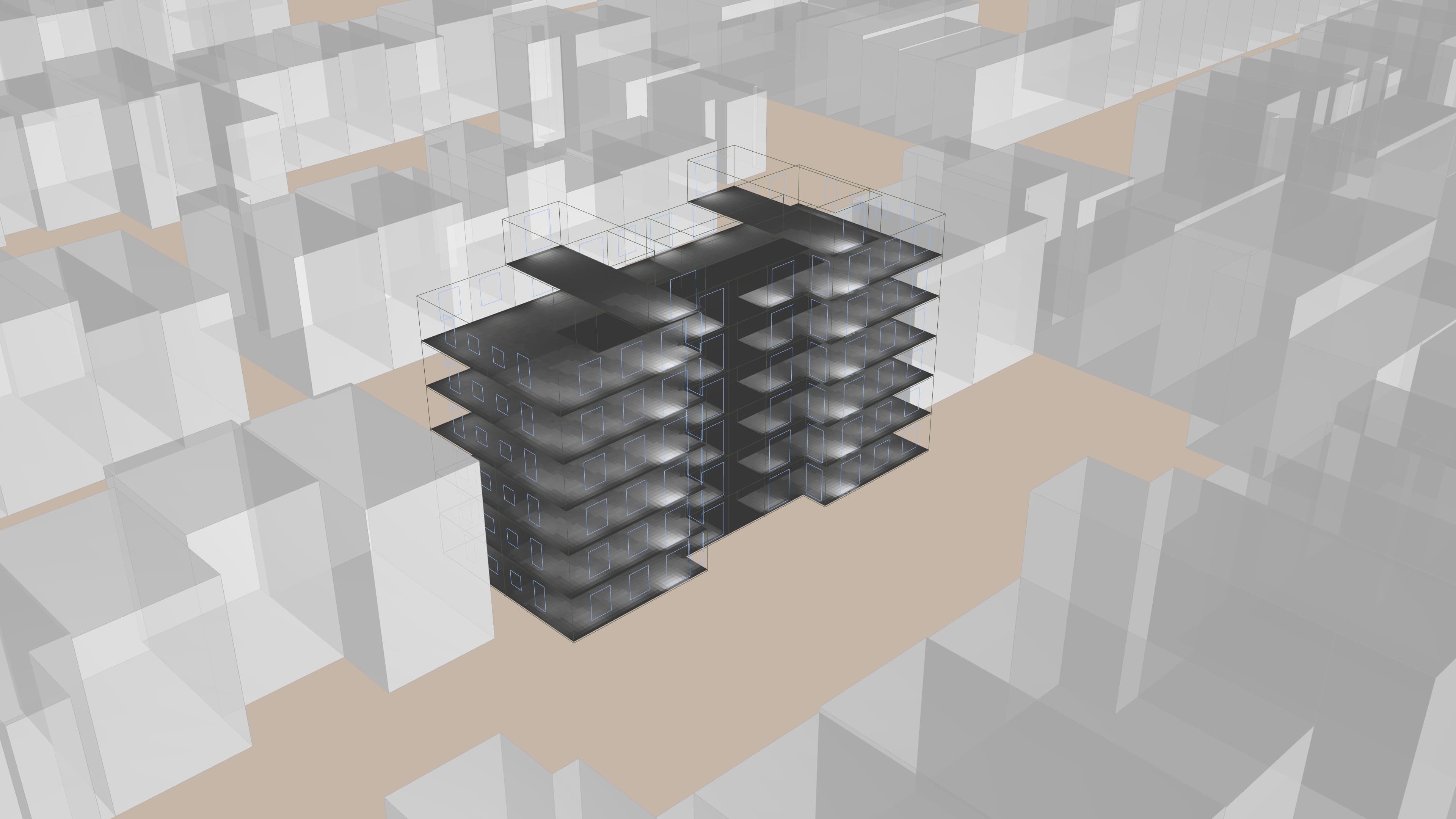 daylight simulation — January 13:00 view 2